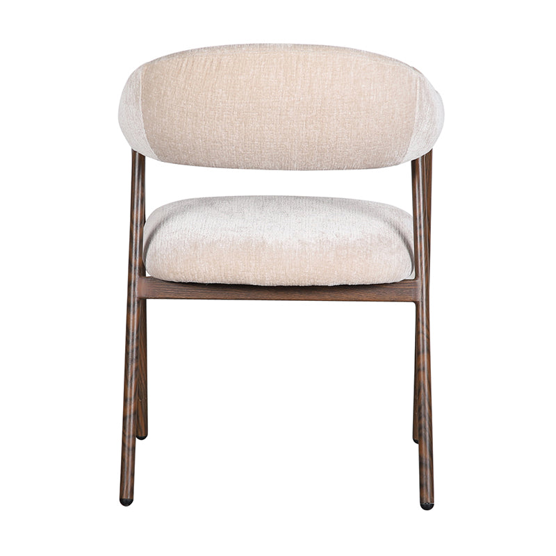 Japandi Eetkamerstoel 2 stuks - Walnut Beige