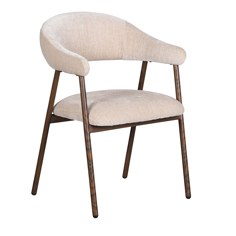 Japandi Eetkamerstoel 2 stuks - Walnut Beige
