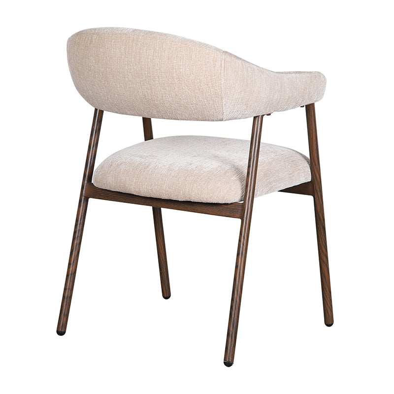 Japandi Eetkamerstoel 2 stuks - Walnut Beige