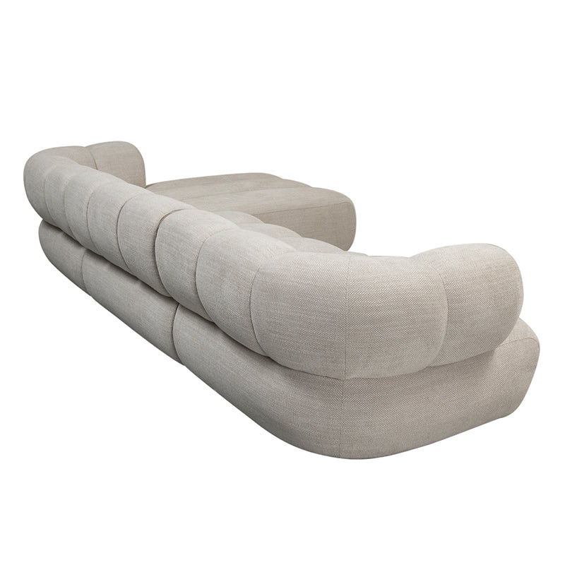 Cocoon 4-zitsbank met Lounge Rechts - Beige
