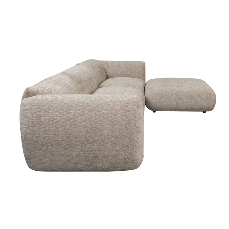 Sofa Serenity 4 zitsbank + Lounge - Latte