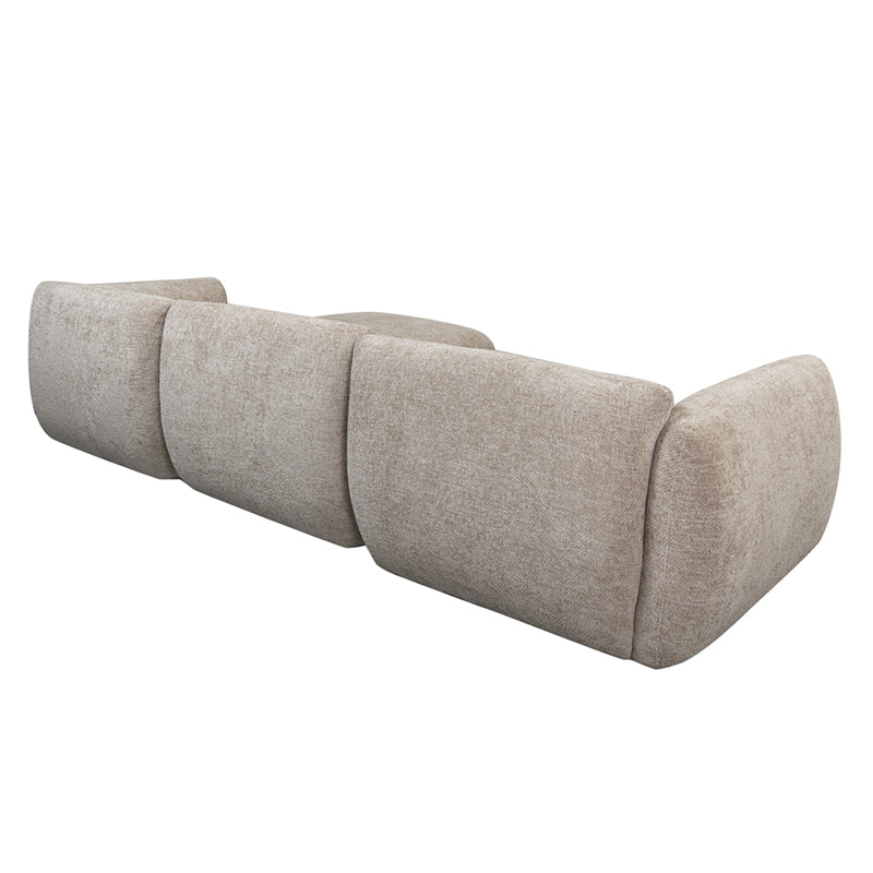 Sofa Serenity 4 zitsbank + Lounge - Latte