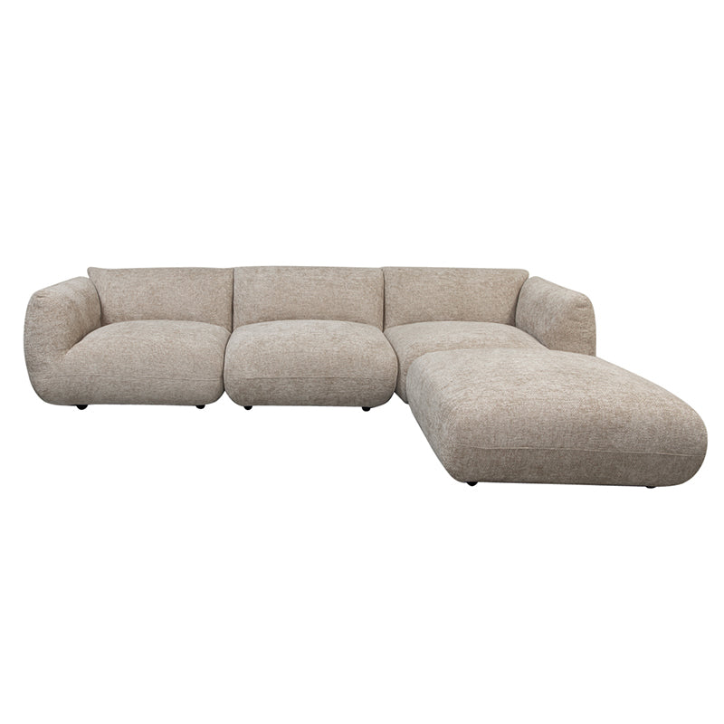 Sofa Serenity 4 zitsbank + Lounge - Latte