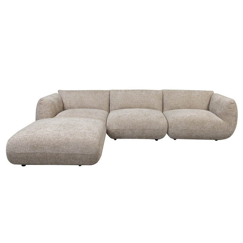 Sofa Serenity 4 zitsbank + Lounge - Latte