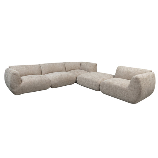 Sofa Serenity 5 zitshoekbank - Latte