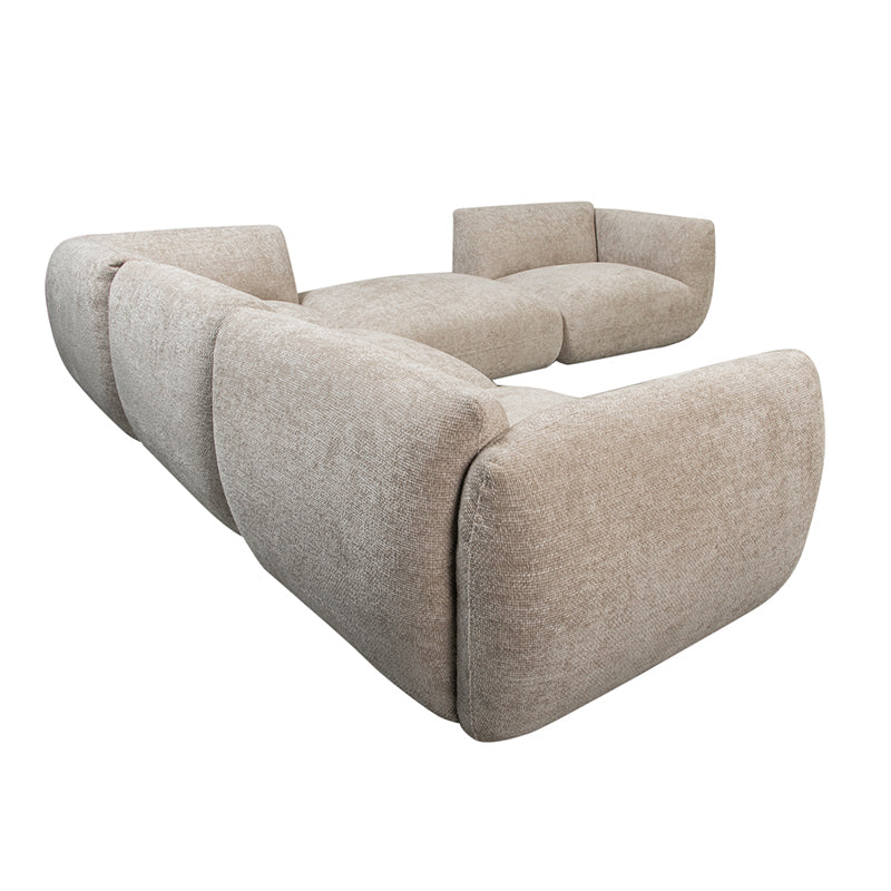 Sofa Serenity 5 zitshoekbank - Latte