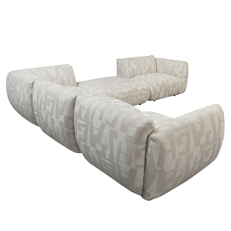 Sofa Serenity 5 zitshoekbank - Sand Maze
