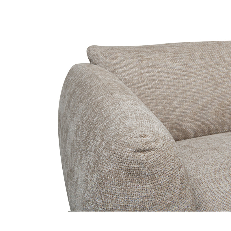 Sofa Serenity 6 zitshoekbank + Ottoman - Latte