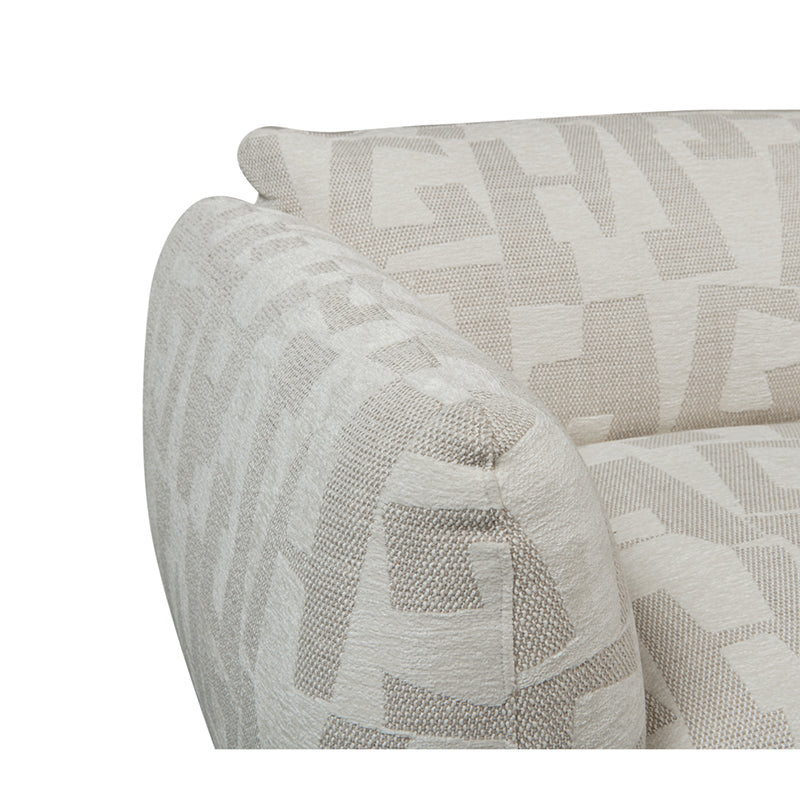 Sofa Serenity 6 zitshoekbank + Ottoman - Sand Maze