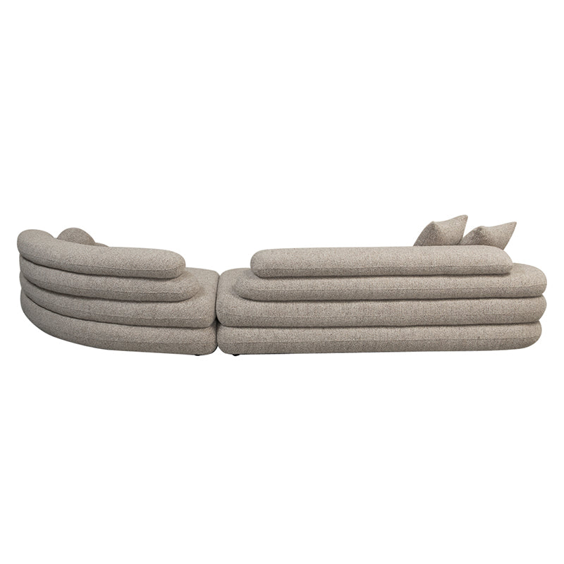 Sofa Wave 6 zitsbank - Sand Boucle