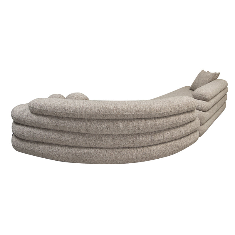 Sofa Wave 6 zitsbank - Sand Boucle