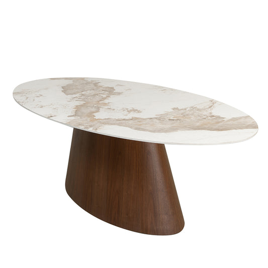Ovale Eettafel Elevation 220 x 110 - Marmer