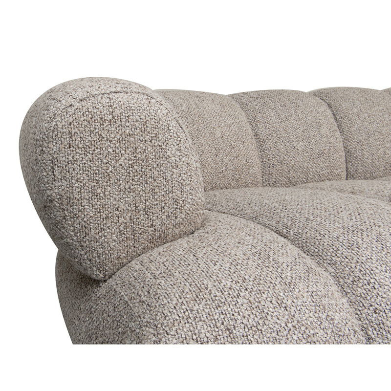 Cocoon 4-zitsbank met Lounge Rechts - Sand Boucle