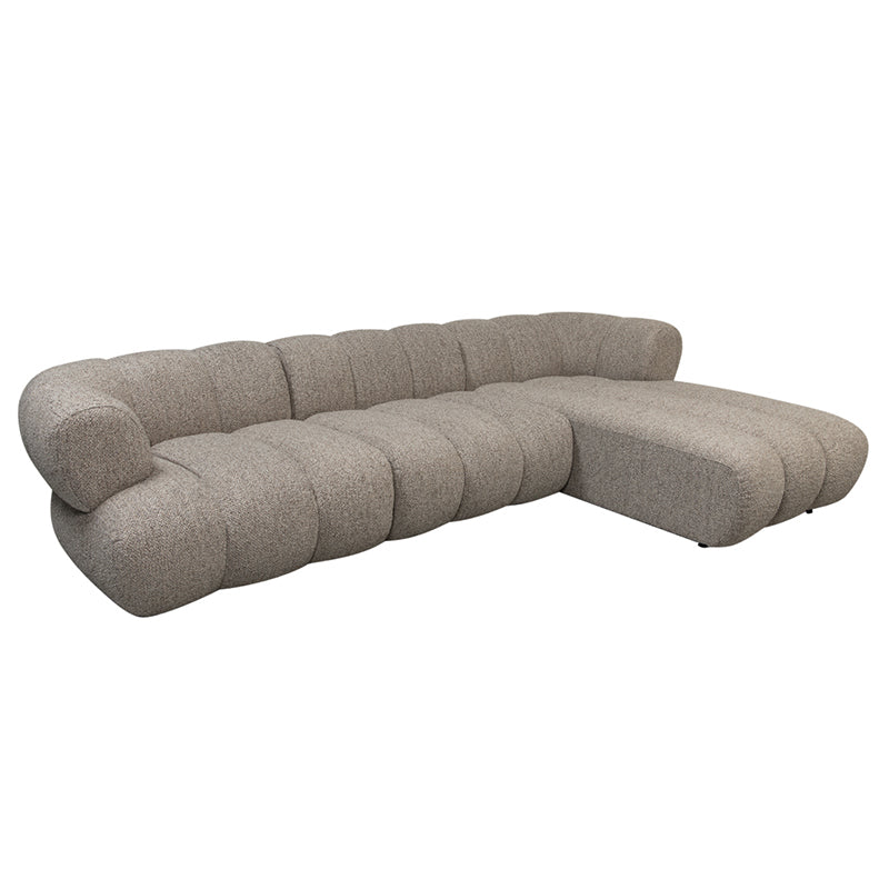 Cocoon 4-zitsbank met Lounge Rechts - Sand Boucle