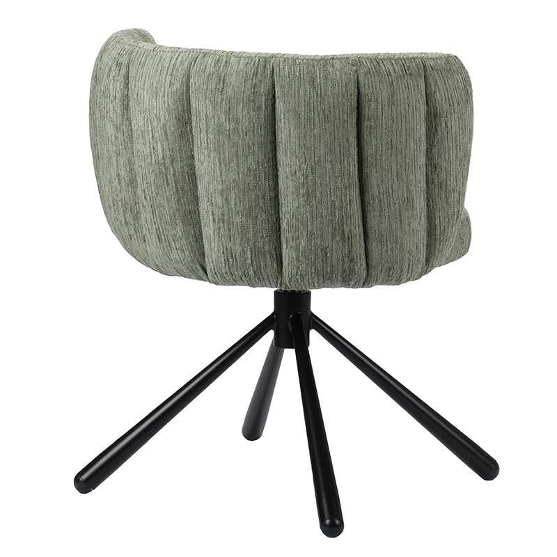 Pixie Draaibare Eetkamerstoel - Crocodile Green