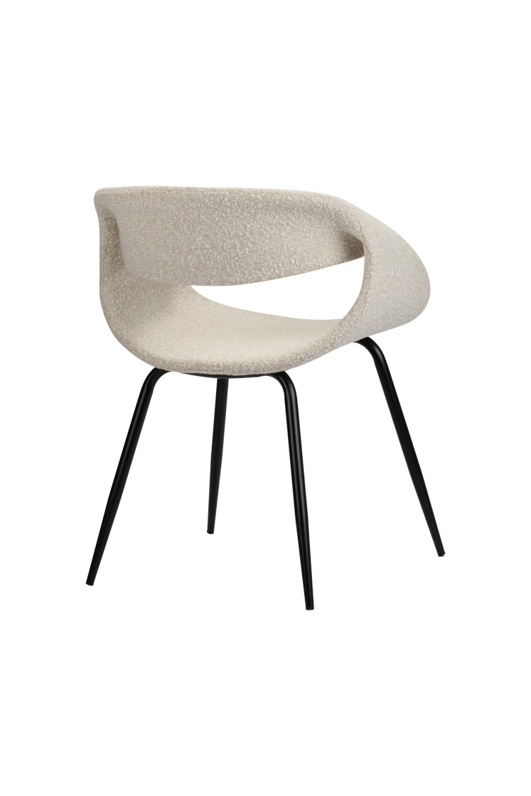 Poppy Eetkamerstoelen 2 stuks - White Pearl