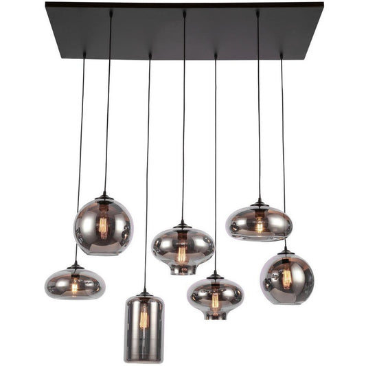 Hanglamp Smoked Glass 7-Licht